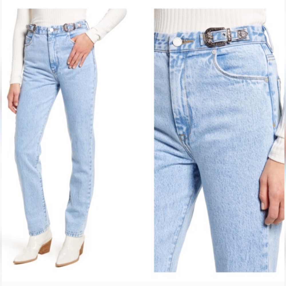 Blank NYC The Bleeker Ultra High Rise Jean Western Buckle Detail Size 29
